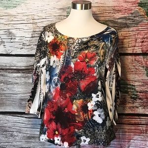 Westbound Bold Flower Print Top